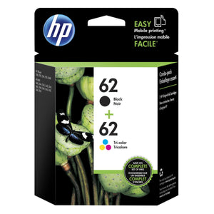 HP 62 (N9H64FN) Combo Pack Black and Color Original Inkjet Cartridge - Cartouches Certifiées