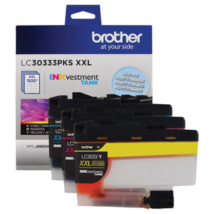 BROTHER LC30333PKS Color 3-Pack Original Inkjet Cartridge - Cartouches Certifiées