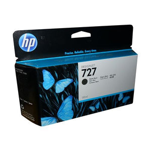 HP 727 - 130 ml (B3P22A) Matte Black Original Inkjet Cartridge - Cartouches Certifiées