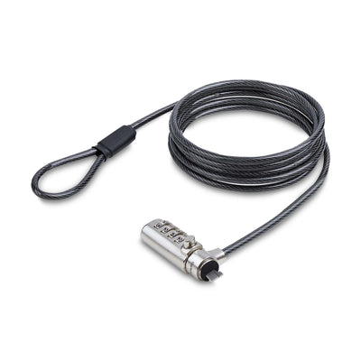StarTech.com SSTDC4D-LAPTOP-LOCK câble antivol Noir, Argent 2 m - Image 1