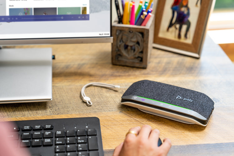 HP Poly Sync 20+ Microsoft Teams Certified USB-C Speakerphone haut-parleur Téléphone mobile / PC USB/Bluetooth Argent - Image 3