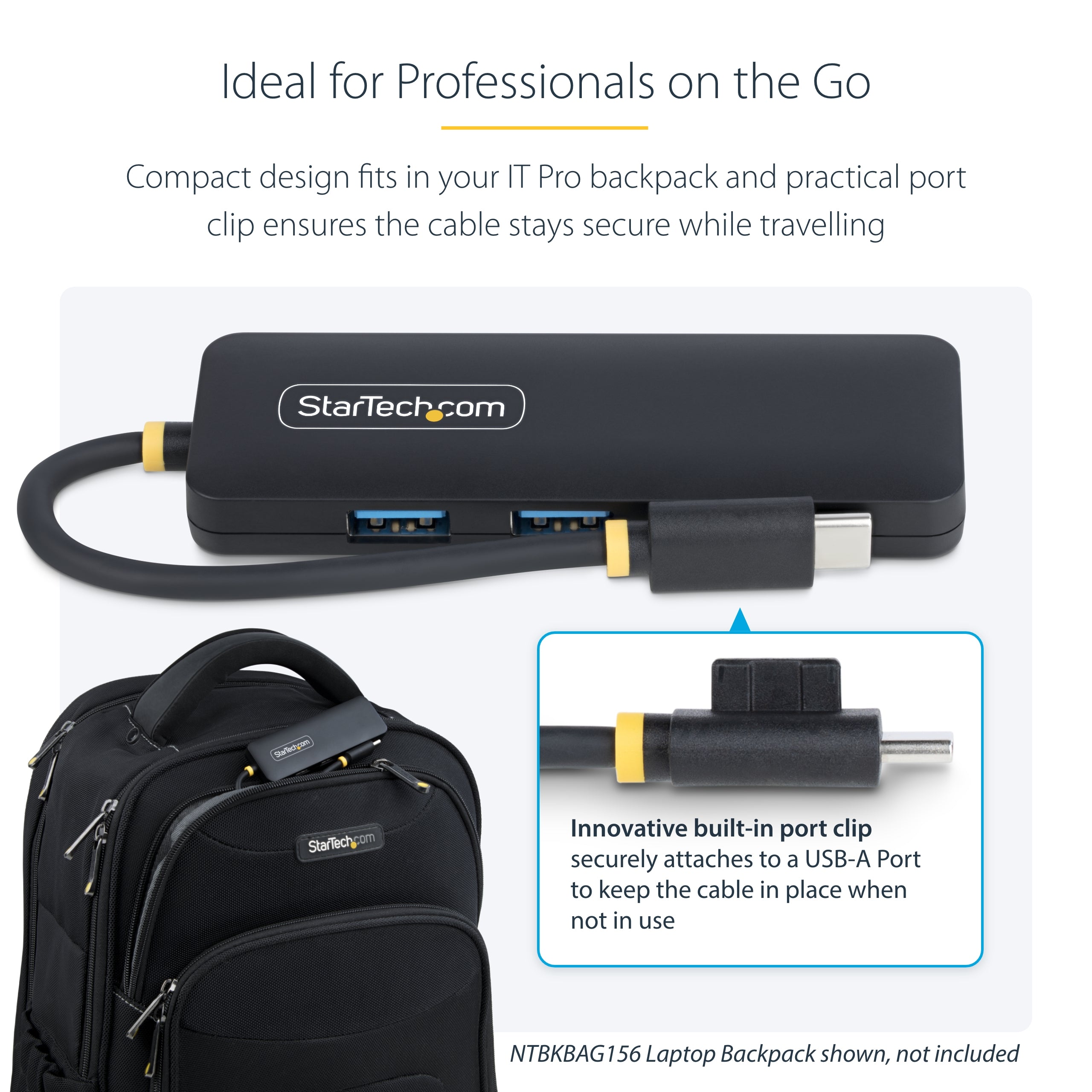 StarTech.com H5C4A-USB-HUB hub & concentrateur USB 3.2 Gen 1 (3.1 Gen 1) Type-C 5000 Mbit/s Noir - Image 15