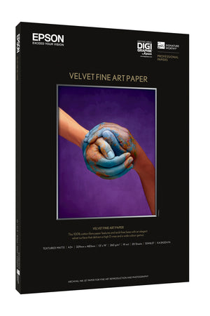 Epson Velvet Fine Art Paper papier jet d'encre A3+ (330x483 mm) 20 feuilles