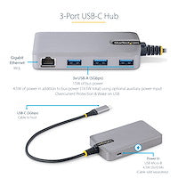 StarTech.com 5G3AGBB-USB-C-HUB station d'accueil Avec fil USB 3.2 Gen 1 (3.1 Gen 1) Type-C Gris - Image 7