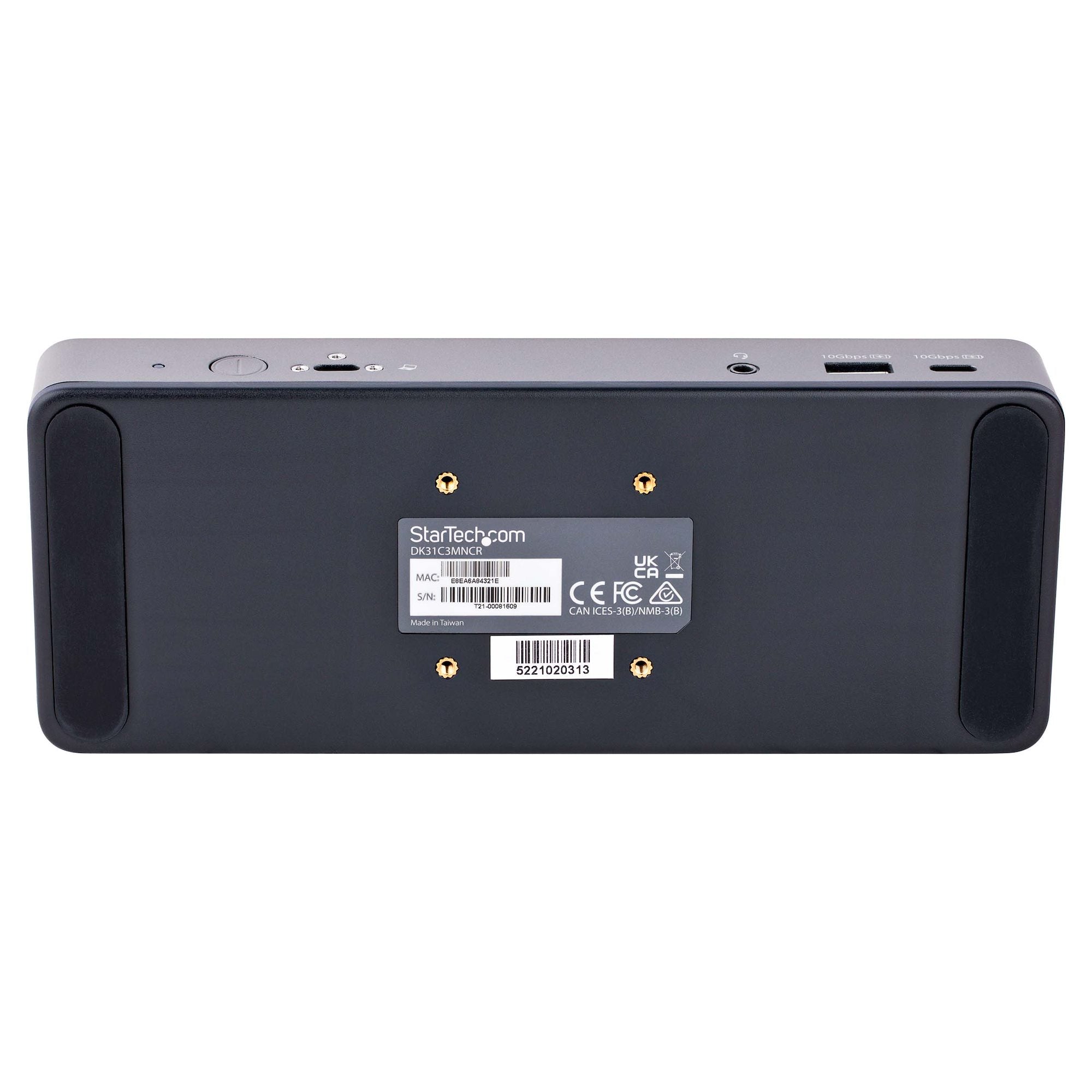 StarTech.com DK31C3MNCR station d'accueil Avec fil USB 3.2 Gen 2 (3.1 Gen 2) Type-C Gris - Image 6