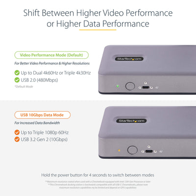 StarTech.com DK31C3MNCR station d'accueil Avec fil USB 3.2 Gen 2 (3.1 Gen 2) Type-C Gris - Image 12