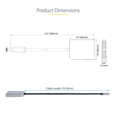StarTech.com MST14CD122DP adaptateur graphique USB 4096 x 2160 pixels Gris - Image 6