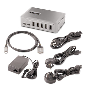 StarTech.com 10G8A2CS-USB-C-HUB hub & concentrateur USB 3.2 Gen 2 (3.1 Gen 2) Type-C 10000 Mbit/s Gris - Image 7