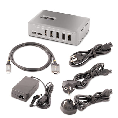 StarTech.com 10G8A2CS-USB-C-HUB hub & concentrateur USB 3.2 Gen 2 (3.1 Gen 2) Type-C 10000 Mbit/s Gris - Image 7
