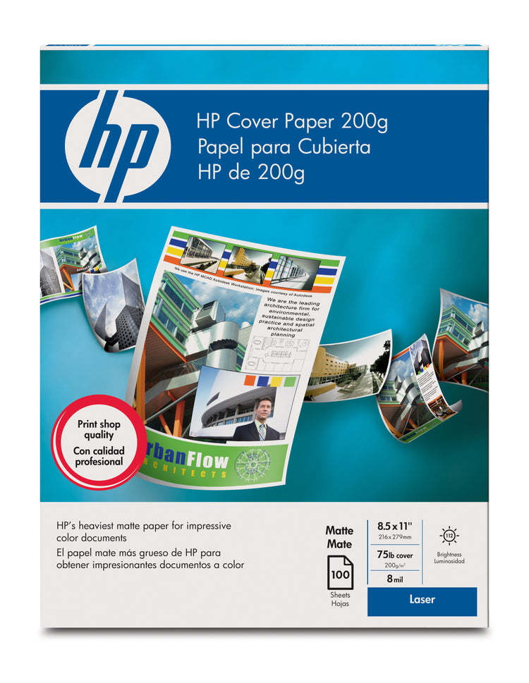 HP Cover Paper 200 gsm-100 sht/Letter/8.5 x 11 in