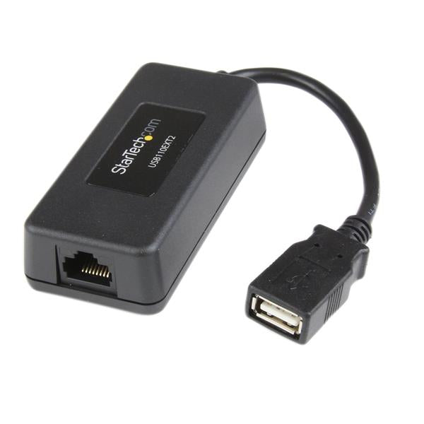 StarTech.com USB110EXT2 prolongateur réseau Émetteur et récepteur réseau Noir - Image 2
