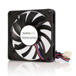 StarTech.com FAN7X10TX3 système de refroidissement d’ordinateur Boitier PC 7 cm Noir