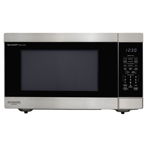 SHARP Carousel® XL Countertop Microwave Oven with Inverter Technology 2.2 cu. ft. 1200W Stainless Steel (SMC2264KSC)