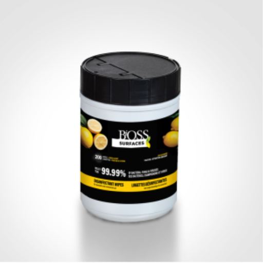 BIOSS | Lingettes désinfectantes pour surfaces - 200 - Parfum citron (24677-007)