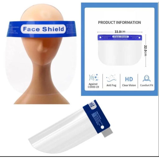 FIRST AID CENTRAL Clear Protective Face Shield, 10/pack (350111-10)