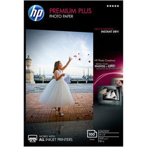 HP Papier Photo Premium Plus Brillant 4x6, 100 feuilles, FSC
