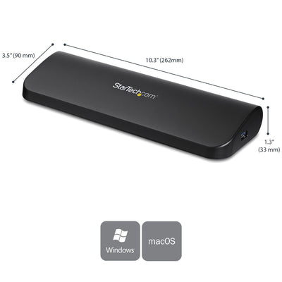 StarTech.com USB3SDOCKHDV station d'accueil Avec fil USB 3.2 Gen 1 (3.1 Gen 1) Type-B Noir - Image 2