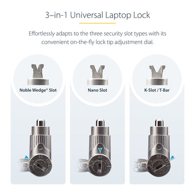 StarTech.com UNIVKMKO-LAPTOP-LOCK câble antivol Noir - Image 2