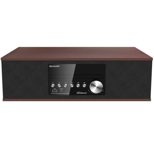 SHARP Vintage Style Retro Bluetooth Micro Component System with USB, FM Radio & Wood Speakers (CD-BH10)