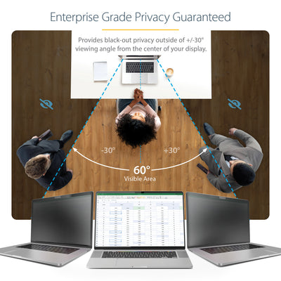 StarTech.com 14M21-PRIVACY-SCREEN filtre anti-reflets pour écran et filtre de confidentialité 35,6 cm (14") Filtre de confidentialité sans bords pour ordinateur - Image 9
