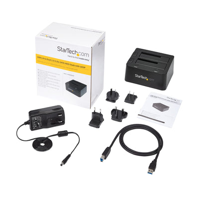 StarTech.com SDOCK2U33 Station d'accueil de disques de stockage USB 3.2 Gen 1 (3.1 Gen 1) Type-B Noir - Image 9