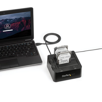 StarTech.com SDOCK2U33 Station d'accueil de disques de stockage USB 3.2 Gen 1 (3.1 Gen 1) Type-B Noir - Image 6