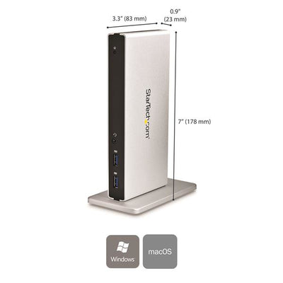 StarTech.com USB3SDOCKDD station d'accueil Avec fil USB 3.2 Gen 1 (3.1 Gen 1) Type-B Noir, Argent - Image 2