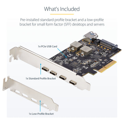 StarTech.com PS4C3IA3-USB-C-CARD carte et adaptateur d'interfaces USB Type-C - Image 13