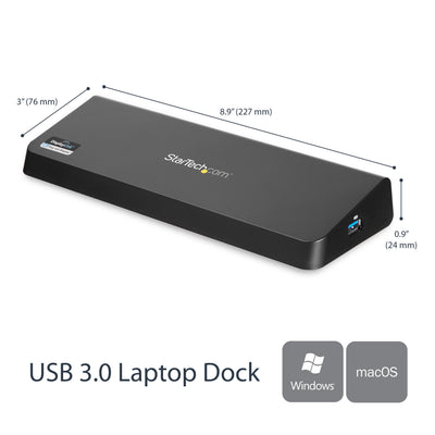 StarTech.com USB3DOCKHDPC station d'accueil Avec fil USB 3.2 Gen 1 (3.1 Gen 1) Type-B Noir - Image 10