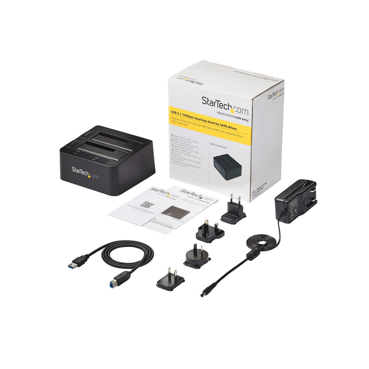 StarTech.com SDOCK2U313 Station d'accueil de disques de stockage USB 3.2 Gen 2 (3.1 Gen 2) Type micro-B Noir - Image 6