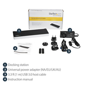 StarTech.com USB3DOCKH2DP station d'accueil Avec fil USB 3.2 Gen 1 (3.1 Gen 1) Type-A Noir, Argent - Image 13