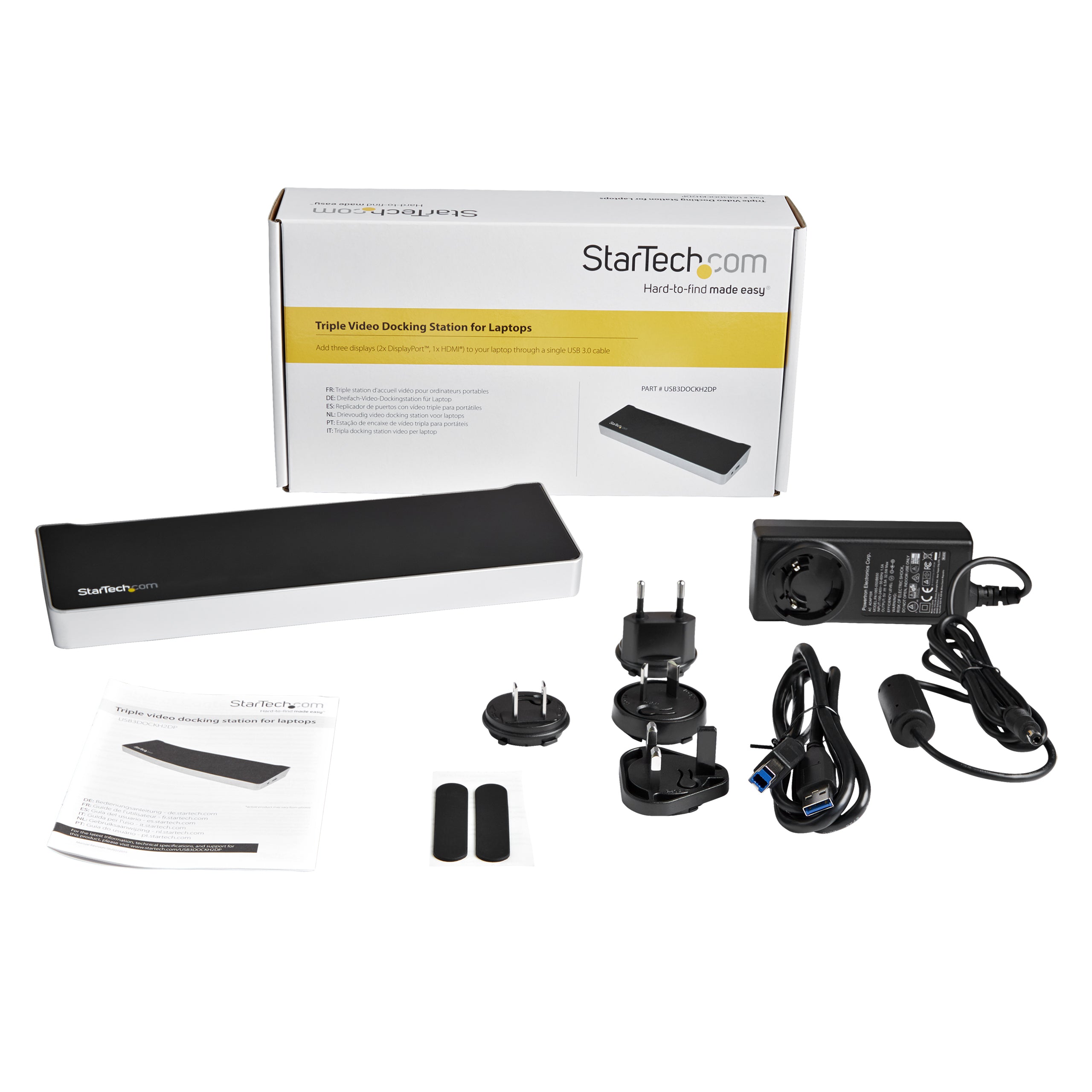 StarTech.com USB3DOCKH2DP station d'accueil Avec fil USB 3.2 Gen 1 (3.1 Gen 1) Type-A Noir, Argent - Image 6