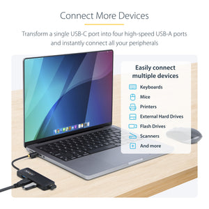 StarTech.com H5C4A-USB-HUB hub & concentrateur USB 3.2 Gen 1 (3.1 Gen 1) Type-C 5000 Mbit/s Noir - Image 12