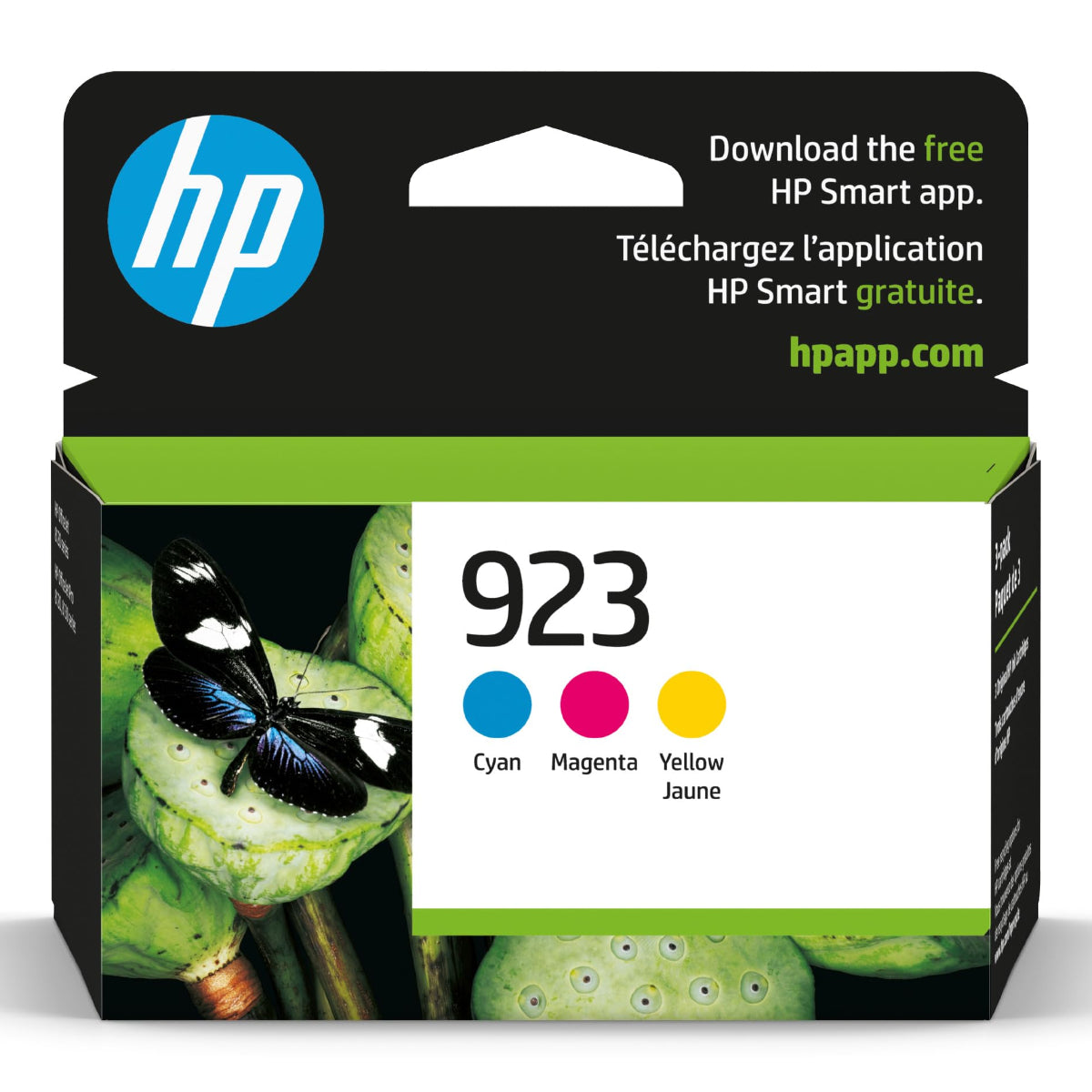 HP 923 (6C3Y4LN) 3 Pack Color Original Inkjet Cartridge - Cartouches Certifiées