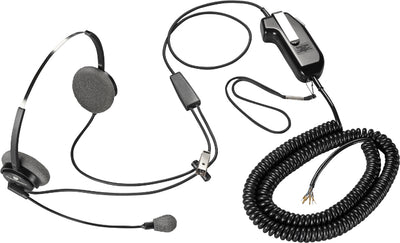 Poly SDS 1031-15 Supraplus Dynamic PTT TA6 QD to LEMO FFP.2S.310 TAA Casque Avec fil À la main Contrôle de l’aviation/du trafic aérien Noir