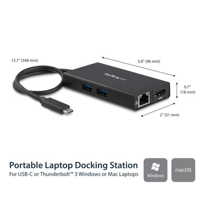 StarTech.com DKT30CHPD station d'accueil Avec fil USB 3.2 Gen 1 (3.1 Gen 1) Type-C Noir - Image 2
