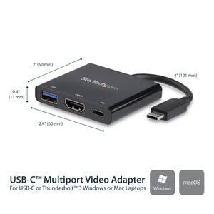 StarTech.com CDP2HDUACP station d'accueil Avec fil USB 3.2 Gen 1 (3.1 Gen 1) Type-C Noir - Image 2