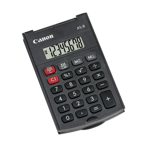 CANON AS-8 Black 8-digit Handheld Calculator (4598B009)