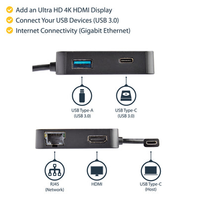 StarTech.com DKT30CHD station d'accueil Avec fil USB 3.2 Gen 1 (3.1 Gen 1) Type-C Noir - Image 9
