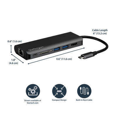 StarTech.com DKT30CSDHPD station d'accueil Avec fil USB 3.2 Gen 1 (3.1 Gen 1) Type-C Noir, Gris - Image 11