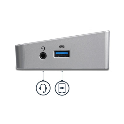 StarTech.com DK30CH2DPPD station d'accueil Avec fil USB 3.2 Gen 1 (3.1 Gen 1) Type-C Noir, Argent - Image 3