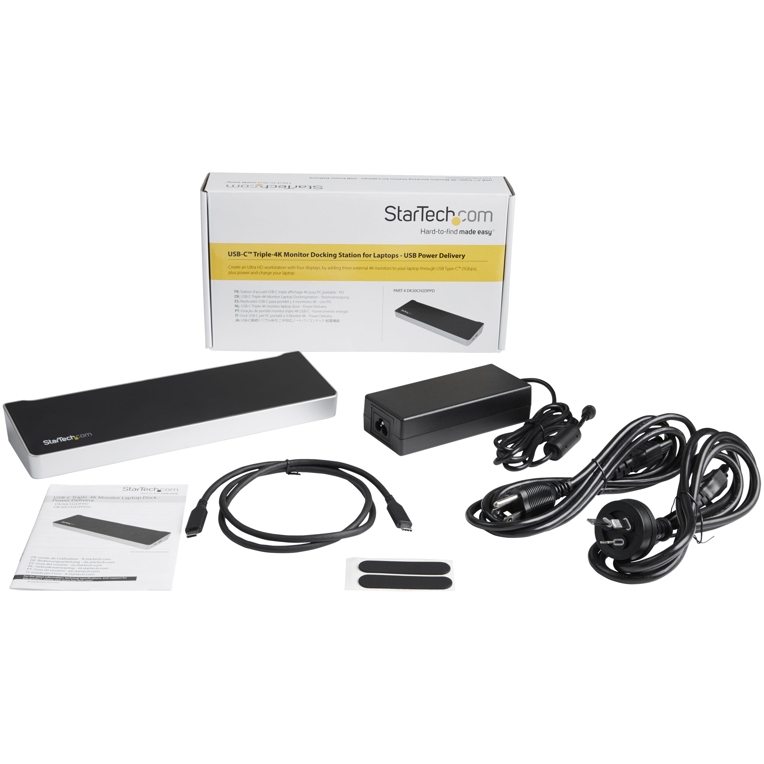 StarTech.com DK30CH2DPPD station d'accueil Avec fil USB 3.2 Gen 1 (3.1 Gen 1) Type-C Noir, Argent - Image 6