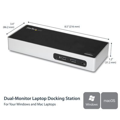 StarTech.com DK30ADD station d'accueil Avec fil USB 3.2 Gen 1 (3.1 Gen 1) Type-B Noir, Argent - Image 11