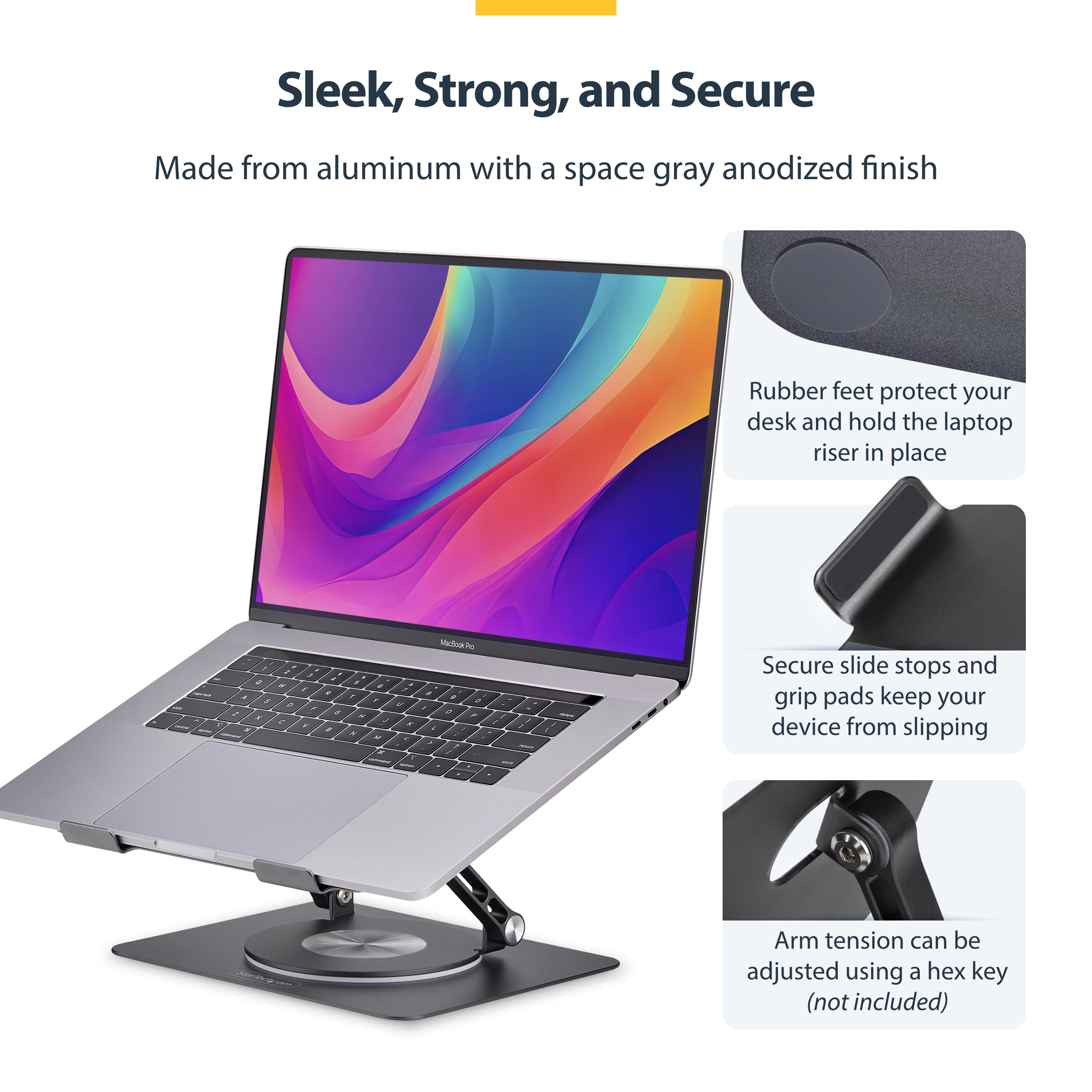 StarTech.com ATFR-LAPTOP-RISER Support de livres Supports de Laptop Argent - Image 12