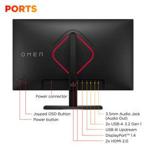 HP OMEN 24.5inch FHD 360Hz Gaming Monitor - OMEN 25 écran plat de PC 62,2 cm (24.5") 1920 x 1080 pixels Full HD LCD - Image 5