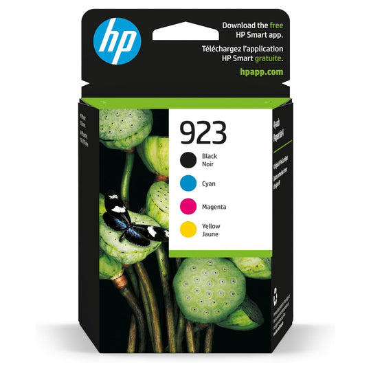 HP 923 (6C3Y6LN) 4 Pack Black and Color Original Inkjet Cartridge
