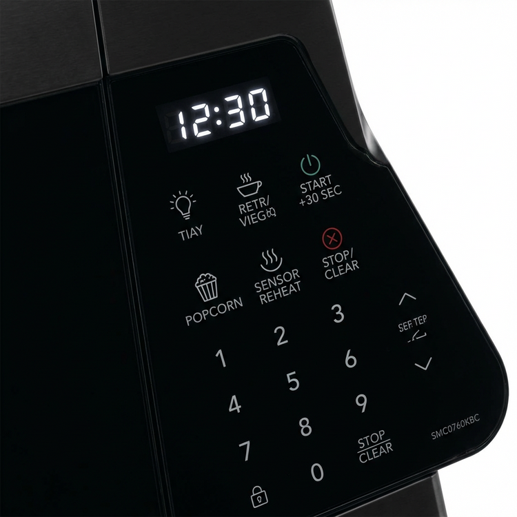 Sharp Four à micro-ondes de comptoir 0,7 pi³ (SMC0760KBC) – 700W, Noir avec plateau tournant Carousel - Image 5