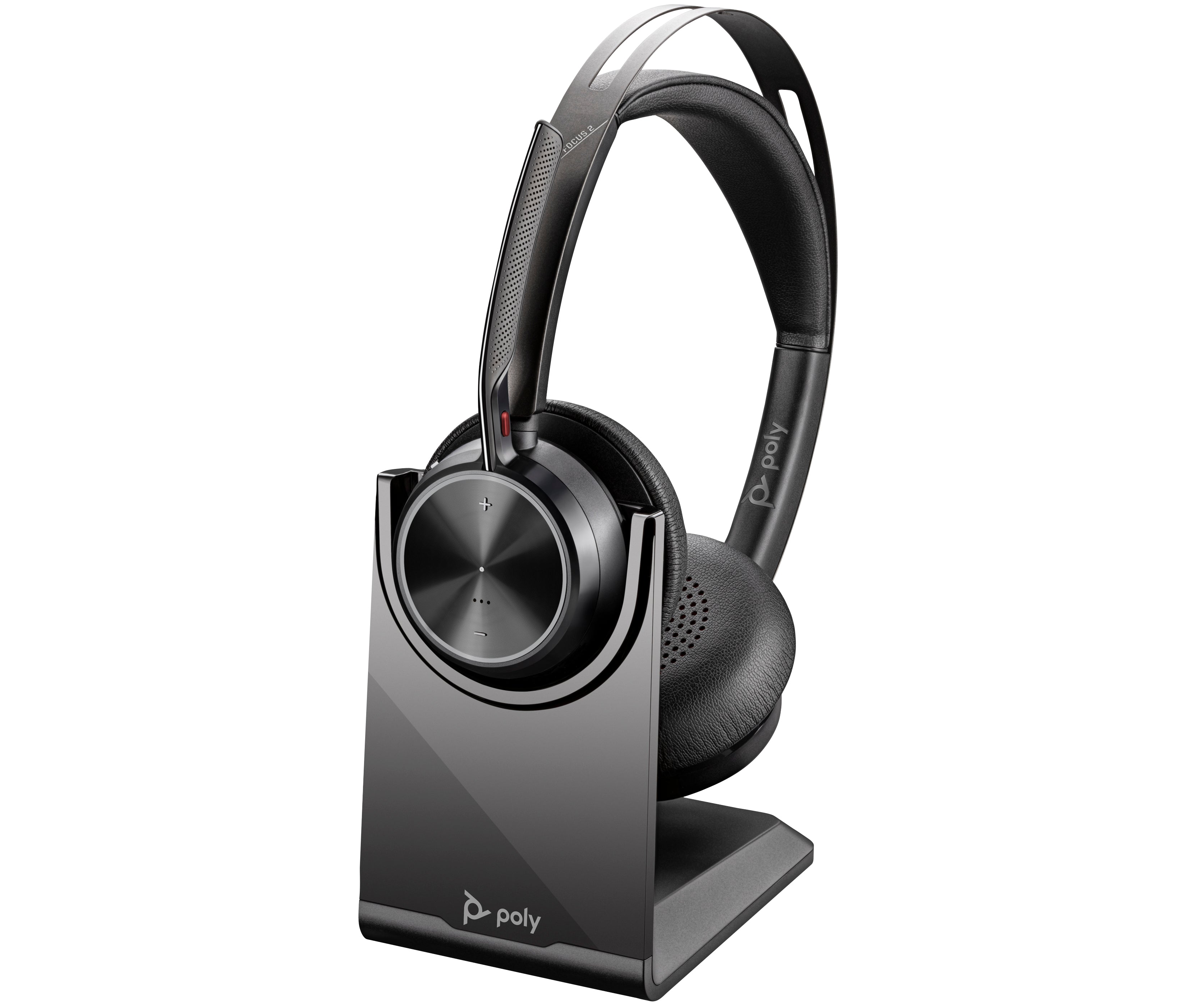 Poly Voyager Focus 2 USB-C-C Headset +USB-C/A Adapter +Charging Stand Sans fil Arceau Business/Everyday Bluetooth Socle de chargement Noir - Image 6
