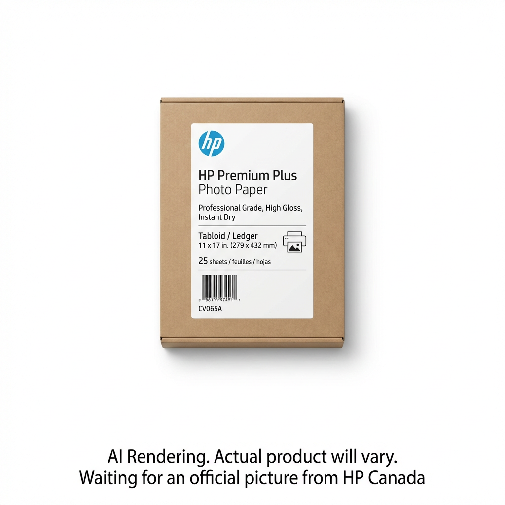 HP Premium Plus 11X17 Brillant 25 Feuilles Papier Photo