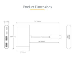 StarTech.com 5G2A2CPDB-USB-C-HUB hub & concentrateur USB 3.2 Gen 1 (3.1 Gen 1) Type-C 5000 Mbit/s Gris - Image 6